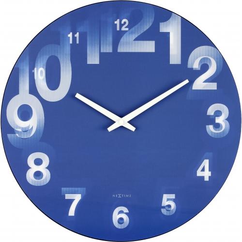 Load image into Gallery viewer, Nextime klok 3077bl 3d, ø39.5 cm, wall, blue white