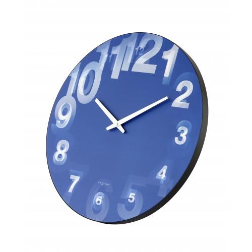 Load image into Gallery viewer, Nextime klok 3077bl 3d, ø39.5 cm, wall, blue white