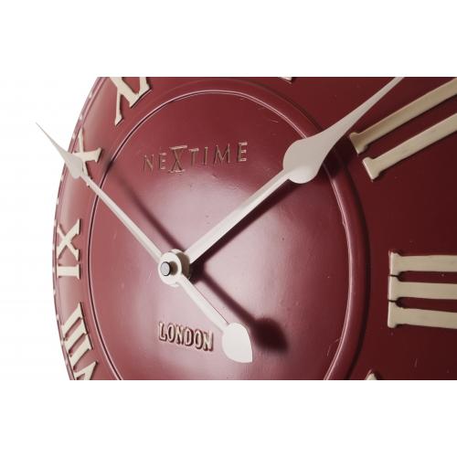 Load image into Gallery viewer, Nextime klok 3083ro london roman, ø34.5 cm, wall, red white