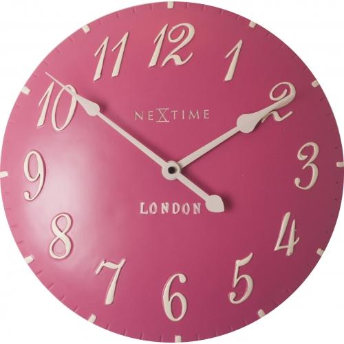 Load image into Gallery viewer, Nextime klok 3084rz london arabic, ø34.5 cm, wall, pink white