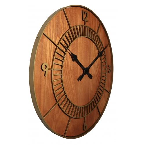 Load image into Gallery viewer, Nextime klok 3113br wood round, ø50 cm, wall, brown