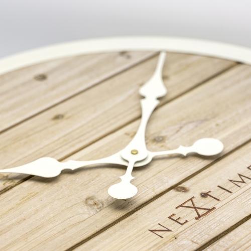 Load image into Gallery viewer, Nextime klok 3134wi plank, ø50 cm, wall, white