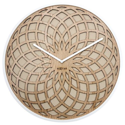 Load image into Gallery viewer, Nextime klok 3149be sun large, ø50 cm, wall, beige