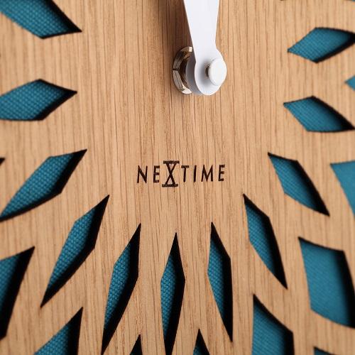 Load image into Gallery viewer, Nextime klok 3149tq sun large, ø50 cm, wall, turqoise