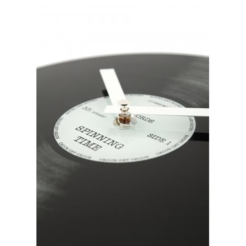 Load image into Gallery viewer, Nextime klok 5163 little spinning time, ø20 cm, wall, black