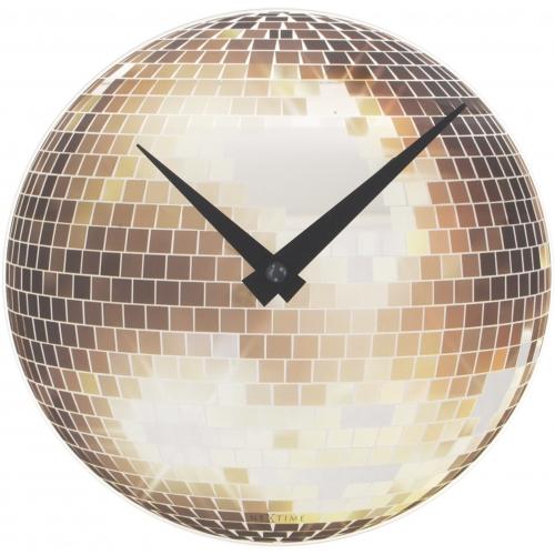 Load image into Gallery viewer, Nextime klok 5172 little disco, ø20 cm, wall, silver