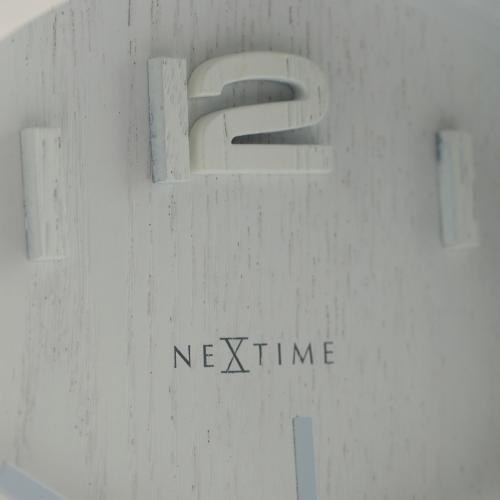 Load image into Gallery viewer, Nextime klok 5192wi wood wood small 22x20 cm, wall, white