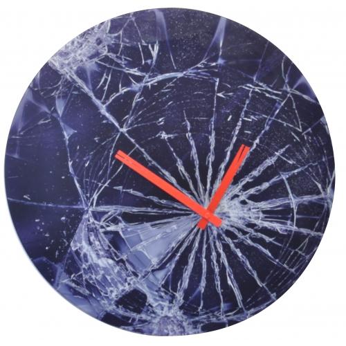 Load image into Gallery viewer, Nextime klok 8147 crash, ø43cm, wall, blue