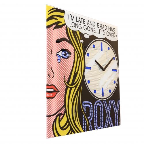 Load image into Gallery viewer, Nextime klok 8153 cinema date, 43x43.2 cm, wall, black multi-color