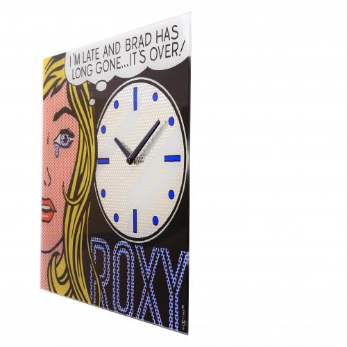 Load image into Gallery viewer, Nextime klok 8153 cinema date, 43x43.2 cm, wall, black multi-color