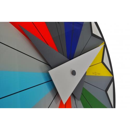 Load image into Gallery viewer, Nextime klok 8163 circus, ø43 cm, wall, black multi-color