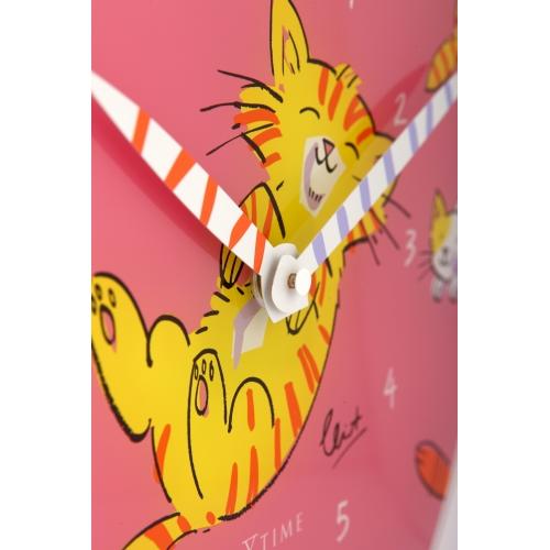 Load image into Gallery viewer, Nextime klok 8810 tickle my tummy, ø30 cm, wall, pink multi-color