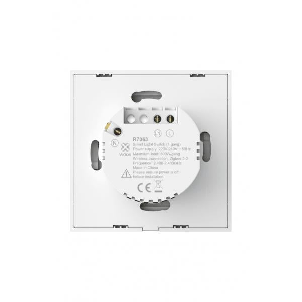 Load image into Gallery viewer, Woox r7063 smart wall light switch, wifi 2.4ghz, schuko, <= 800w, 10-30m, white