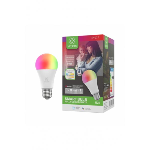 Load image into Gallery viewer, Woox r9077 zigbee smart rgb led bulb, wifi, e27, cct, amazon alexa google assistant