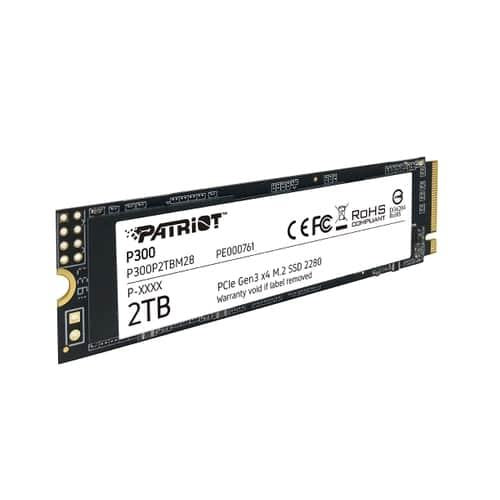 Load image into Gallery viewer, Patriot p300p2tbm28 p300 ssd, 2tb, m.2 2280, pcie 3x4, nand, hmb cache, 2100 1650 mb s, 290k iops