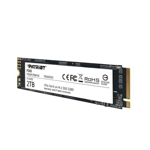 Load image into Gallery viewer, Patriot p300p2tbm28 p300 ssd, 2tb, m.2 2280, pcie 3x4, nand, hmb cache, 2100 1650 mb s, 290k iops