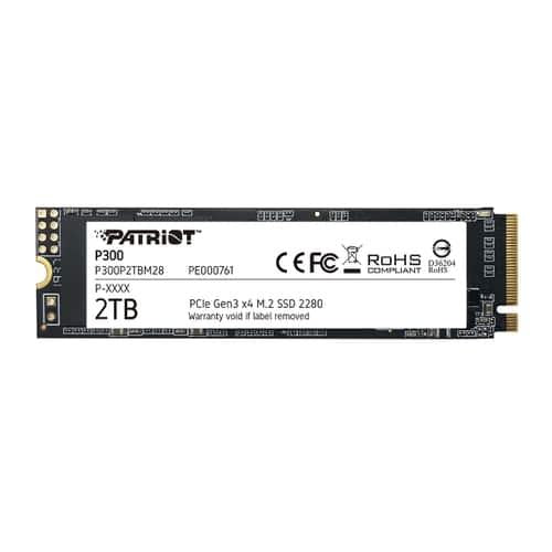Load image into Gallery viewer, Patriot p300p2tbm28 p300 ssd, 2tb, m.2 2280, pcie 3x4, nand, hmb cache, 2100 1650 mb s, 290k iops
