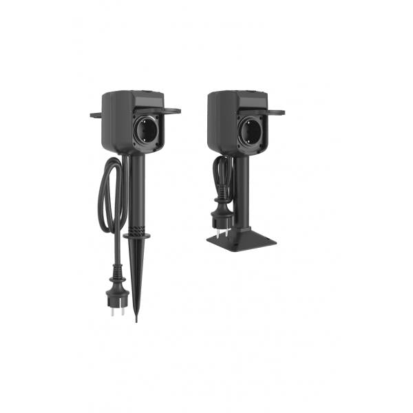 Load image into Gallery viewer, Woox r6079 slimme tweeweg buitencontactdoos, wifi, 2x schuko, ip44, 3680w, 16a