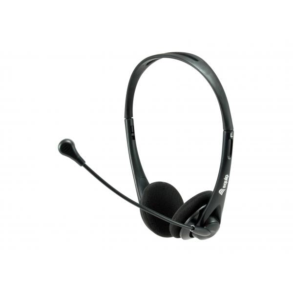 Load image into Gallery viewer, Equip 245304 stereo headset with mute, headset, head-band, office call center, black, binaural, 1.8