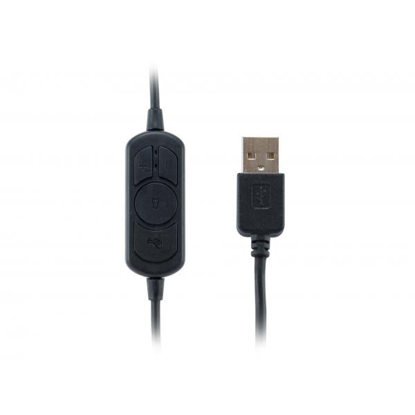 Load image into Gallery viewer, Equip 245305 usb headset, headset, head-band, office call center, black, binaural, in-line control u