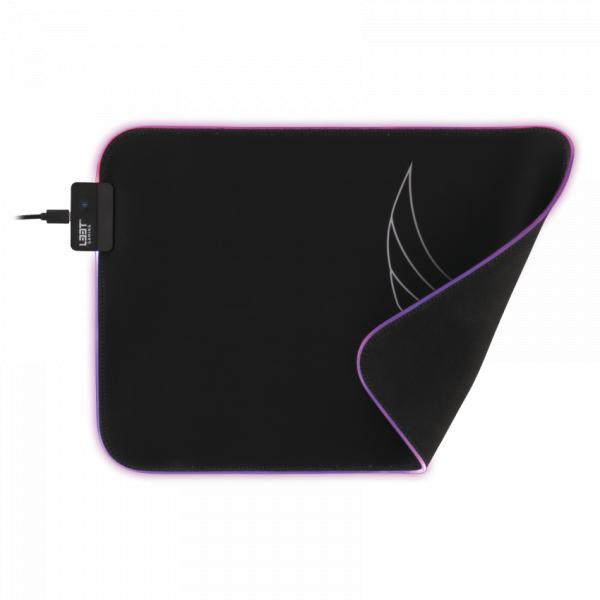 Load image into Gallery viewer, L33t gaming 160405 karlvagn rgb gaming mousepad, medium-size, fast surface. 355 x 255 x 3 mm, black