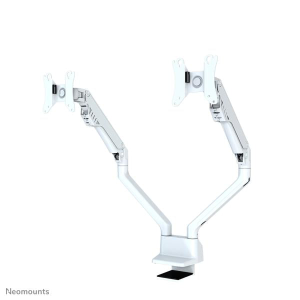 Laden Sie das Bild in Galerie -Viewer, Neomounts neomounts fpma-d750dwhite2flat screen desk mount, clamp grommet, dual-mount, 10 32 inch