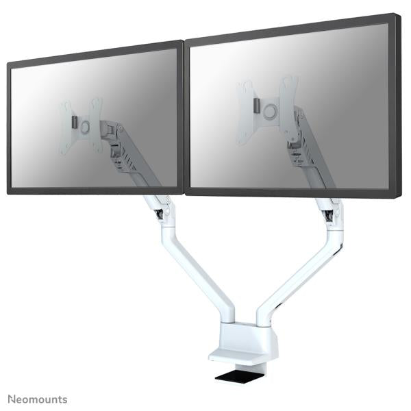 Laden Sie das Bild in Galerie -Viewer, Neomounts neomounts fpma-d750dwhite2flat screen desk mount, clamp grommet, dual-mount, 10 32 inch