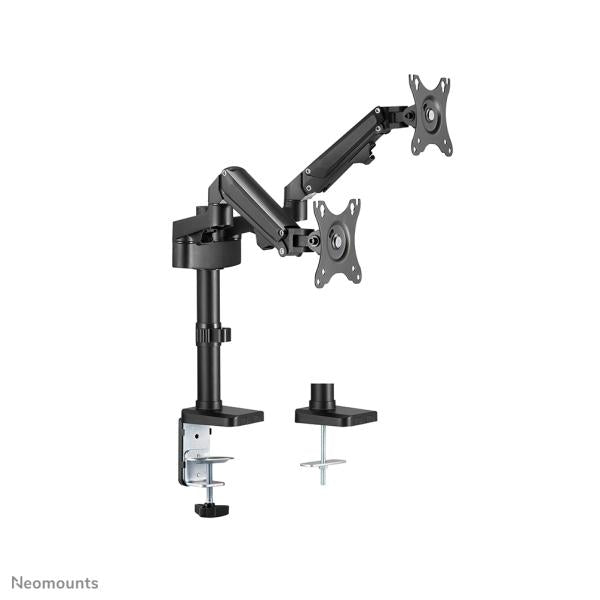 Laden Sie das Bild in Galerie -Viewer, Neomounts neomounts ds70-750bl2desk pole mount, clamp grommet, duall-mount, 17 27 inch