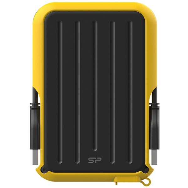 Load image into Gallery viewer, Silicon power sp010tbphd66ss3y armor a66 portable hdd, 1 tb, usb3.2 gen 1, yellow, certificate