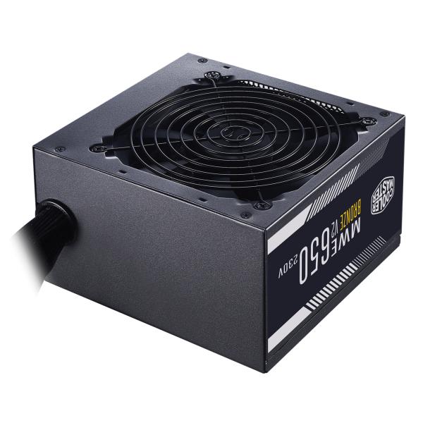 Load image into Gallery viewer, Cooler master mpe-6501-acabw-beu mwe 650 bronze v2, atx, 650 w, dc-to-dc + llc, 88%, 120mm, black