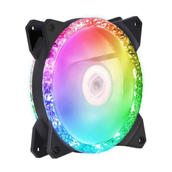 Load image into Gallery viewer, Cooler master mfy-b2dn-20npa-r1 mf120 prismatic, 3-pin argb, 120mm, 650-2000 rpm, 8 - 27 dba