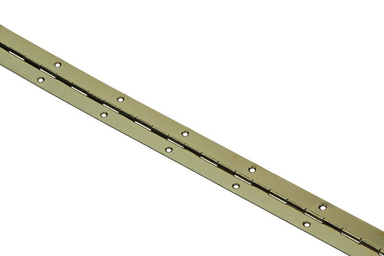 Afbeelding laden in galerijviewer, 1013330 - 1 piano scharnier vermessingd l 48 cm x 32 mm | 10 stuks