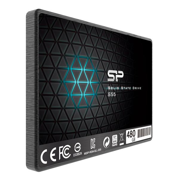 Load image into Gallery viewer, Silicon power sp480gbss3s55s25 slim s55 ssd, 480 gb, 2.5 , sata3, 6 gbit s, slc, 560 500 mb s, blue