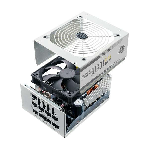 Load image into Gallery viewer, Cooler master mpe-a501-afcag-3geu mwe gold 1050 v2 white, atx3.0, 1050w, 90%, 140mm, 3x pcie 6+2