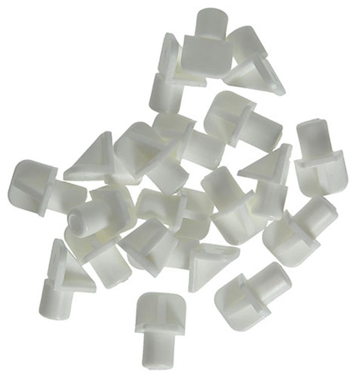 Afbeelding laden in galerijviewer, Mack 1015839 - 20 plankdragers kunststof wit ø 7 mm | 10 stuks