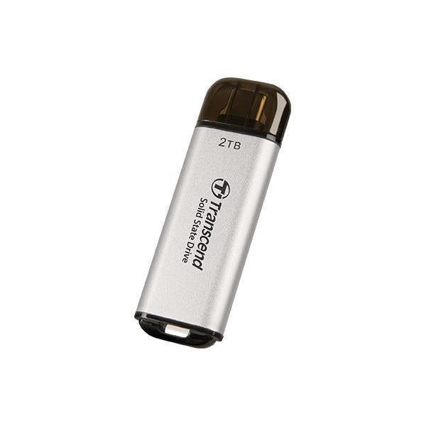 Load image into Gallery viewer, Transcend ts2tesd300s esd300s external ssd, 2 tb, usb type-c, 10gbps, 1050 950 mb s, silver