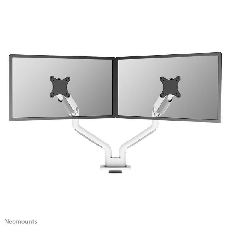 Load image into Gallery viewer, Neomounts ds70s-950wh2 full-motion desk mount, 2x 17 - 35 , 18 kg, 100x100 mm, silver