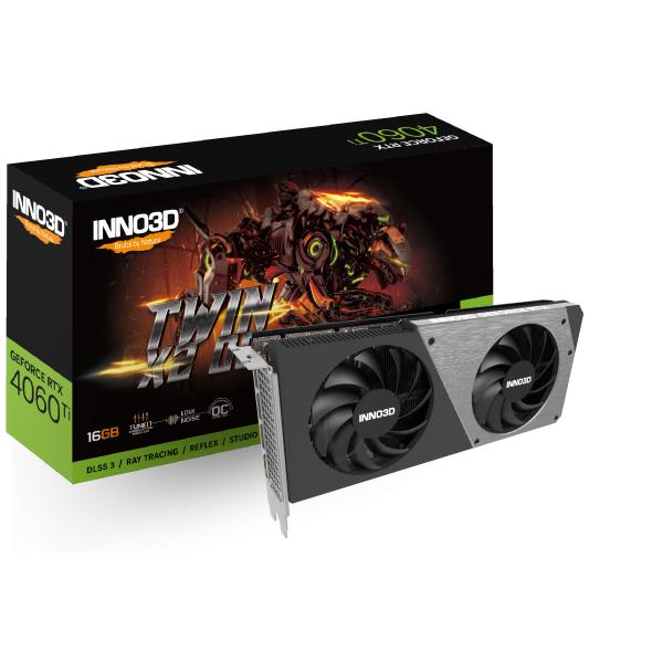Afbeelding laden in galerijviewer, Inno3d inno3d n406t2-16d6x-178055n geforce rtx 4060 ti twin x2oc, 16gb gddr6, 128-bit, 2595, 18gbps