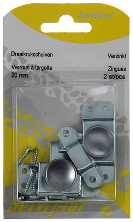 Afbeelding laden in galerijviewer, Mack 1014105 - 2 draaikrukschuiven verzinkt a 20 - b 13 mm | 5 stuks