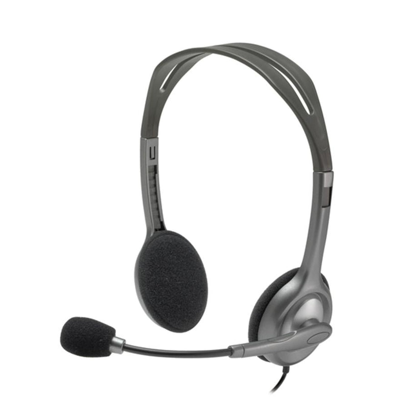 Load image into Gallery viewer, Logitech 981-000593 h111 stereo headset, wired, office call center, 20 - 20000 hz, headset, grey