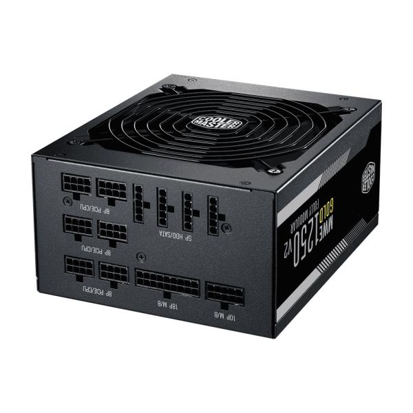 Cargue la imagen en el visor de la galería, Cooler master mpe-c501-afcag-3eeu mwe gold 1250 v2 black, atx3.1, 1250w, =90% @typical, 140mm