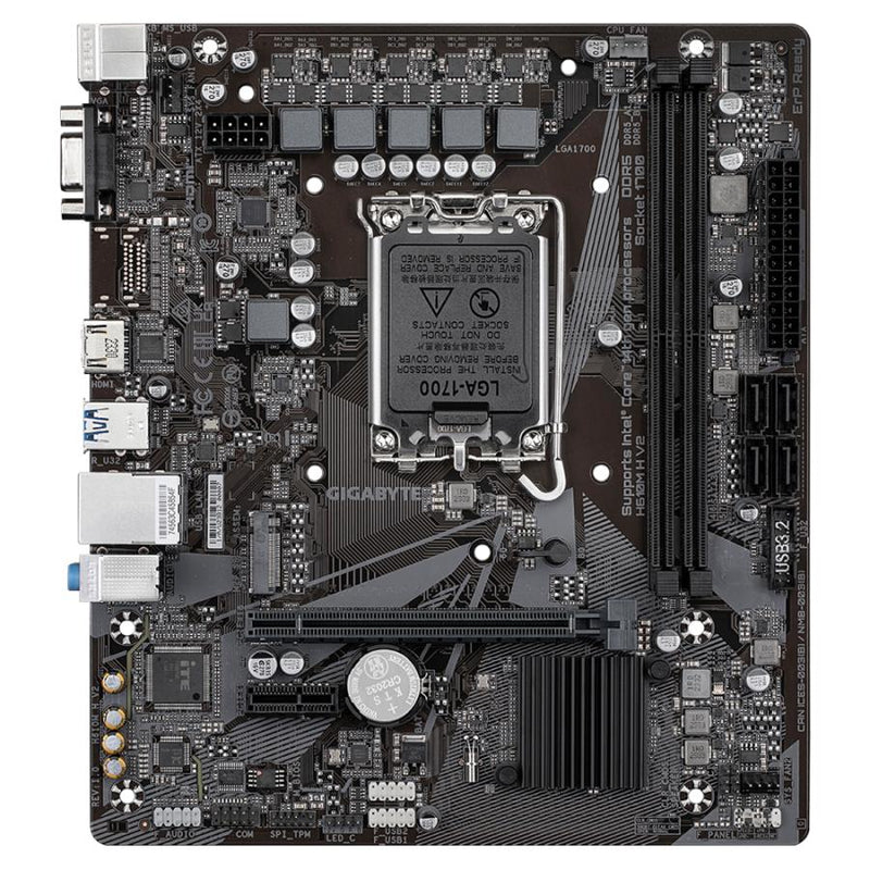 Load image into Gallery viewer, Gigabyte h610m h v2 h610m h v2, matx, intel lga1700, ddr5 5600mhz, m.2, gbe lan, usb 3.2