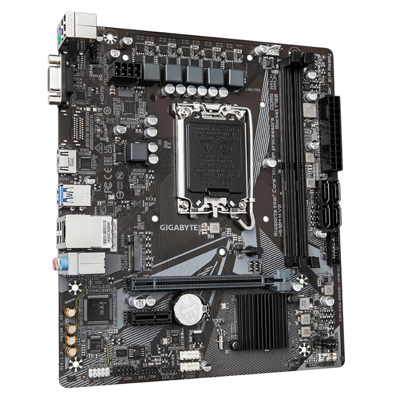 Load image into Gallery viewer, Gigabyte h610m h v2 h610m h v2, matx, intel lga1700, ddr5 5600mhz, m.2, gbe lan, usb 3.2