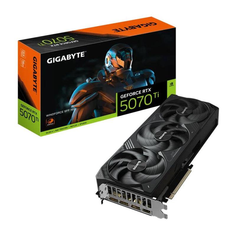 Load image into Gallery viewer, Gigabyte gv-n507twf3-16gd geforce rtx™ 5070 ti windforce sff 16g , 16gb, gddr7, 256 bit