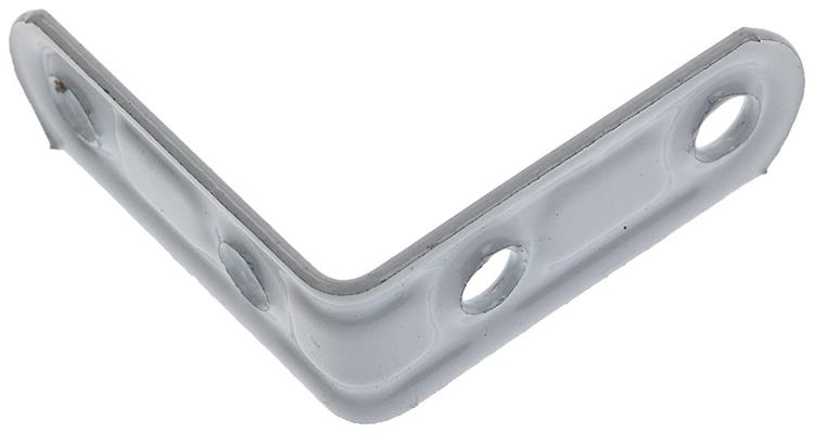 Afbeelding laden in galerijviewer, Mack 1013794 - 4 geplooide winkelhaken wit gelakt 40x40mm | 10 stuks