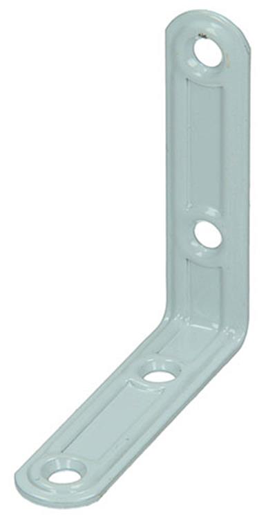 Afbeelding laden in galerijviewer, Mack 1013795 - 4 geplooide winkelhaken wit gelakt 60x60mm | 10 stuks