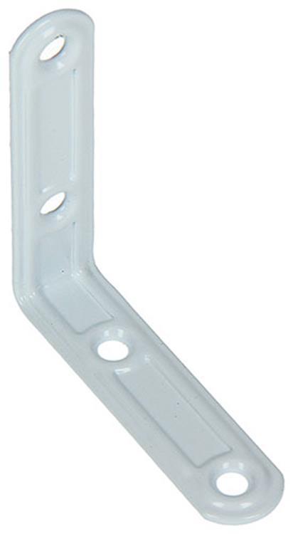 Afbeelding laden in galerijviewer, Mack 1013795 - 4 geplooide winkelhaken wit gelakt 60x60mm | 10 stuks
