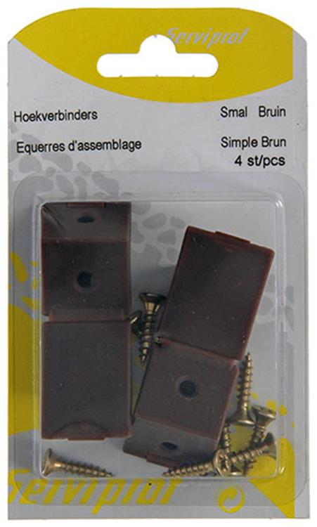 Afbeelding laden in galerijviewer, Mack 1013645 - 4 hoekverbinders smal bruin | 5 stuks