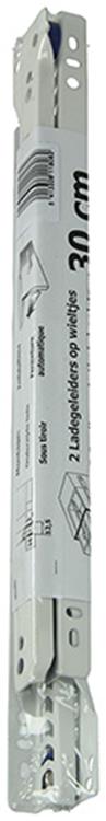 Afbeelding laden in galerijviewer, 1013687 - paar rolladegeleiders wit 25kg 30cm | 5 stuks
