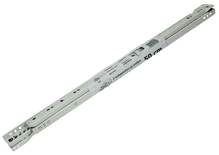 Afbeelding laden in galerijviewer, 1013691 - paar rolladegeleiders wit 25kg 50cm | 5 stuks